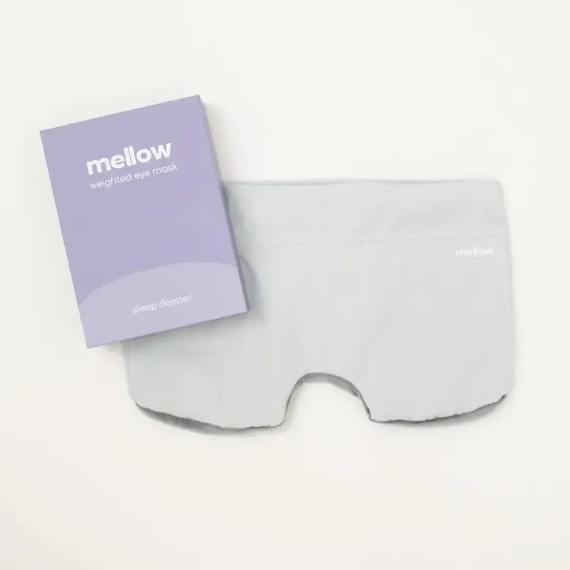 Mellow Sleep | Lights Out Weighted Eye Mask – Strapless 360° Wraparound Sleep Mask, Deep Pressure Relaxation Eye Mask for Better Sleep, Soft Comfortable Light Blocking Eye Mask for Travel, Naps & Stress Relief